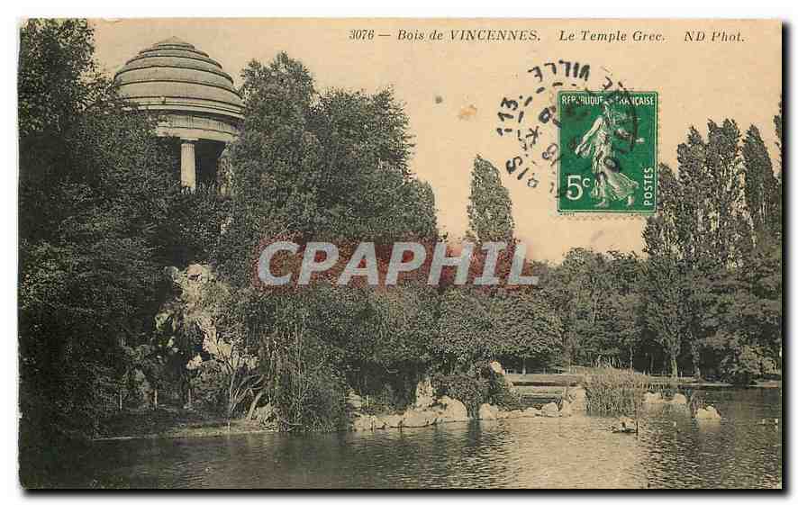 CPA Bois de Vincennes Le Temple Grec