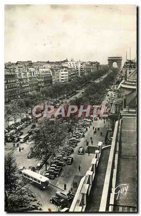 CPM Paris et ses Merveilles L'Avenue des Champs Elysees vers l'Arc de Triomphe de l'Etoile 