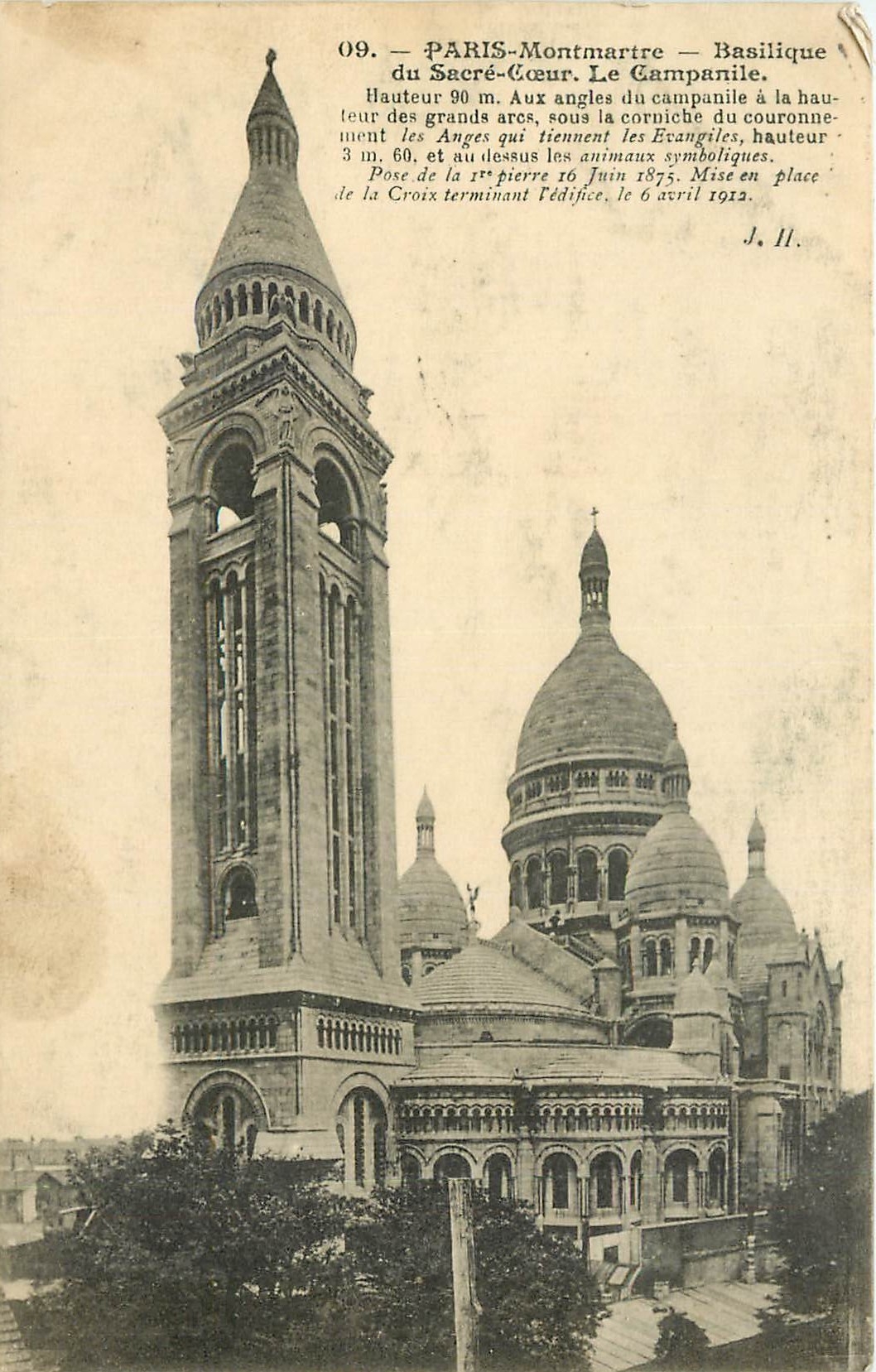 CPA Paris Montmartre Basilique du Sacre Coeur Le Campanile 