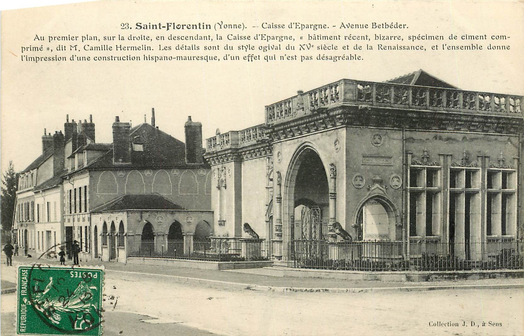 CPA Saint Florentin Yonne Caisse d'Espargne Avenue Betheder 