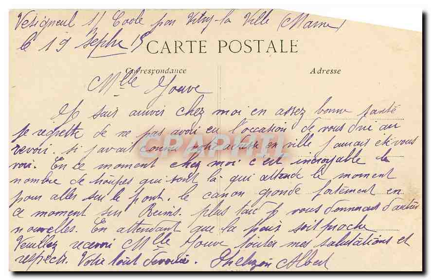 CPA Le Havre Eglise Notre Dame  — Verso