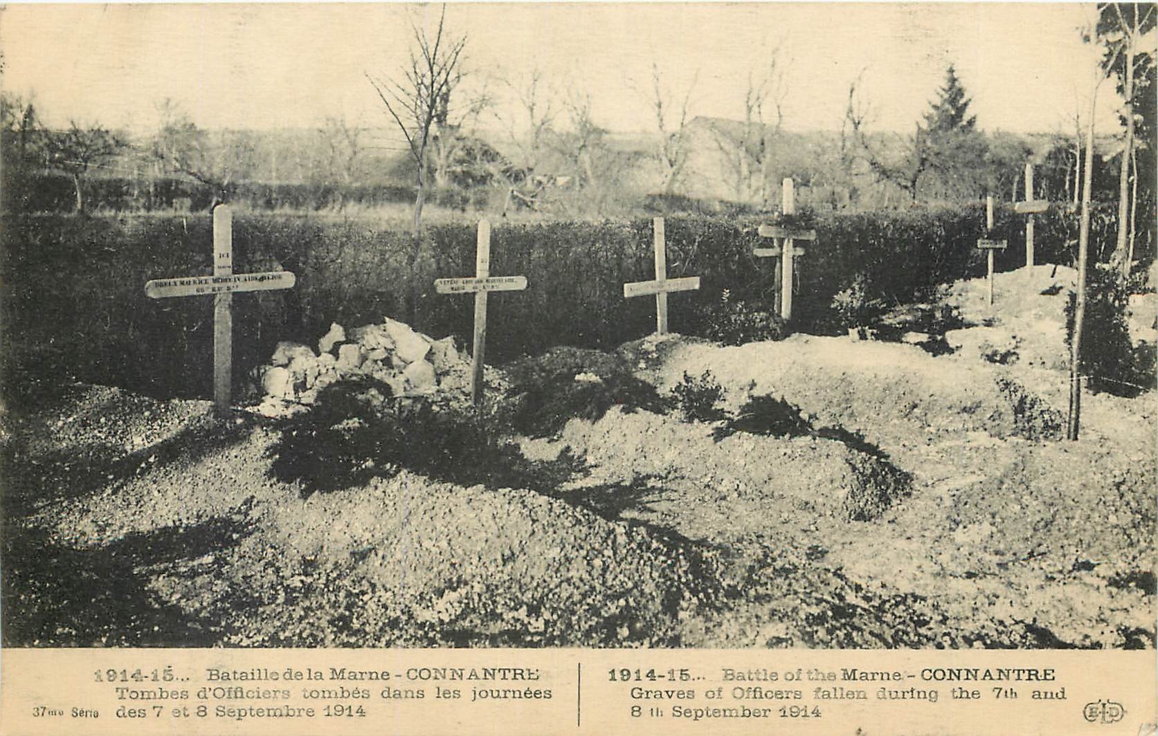 CPA 1914-15 Bataille de la Marne Connantre Militaria