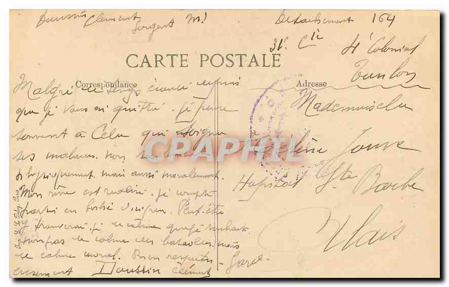 Toulon — Monument à la mémoire des Toulonnais morts pour la Patrie en 1870-71 — CPA PHIL n°321 — Verso