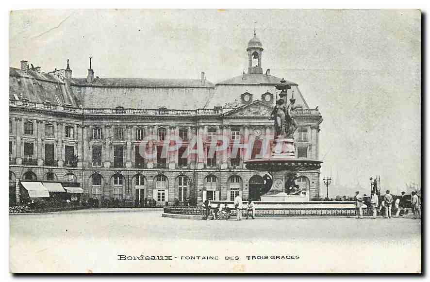 CPA Bordeaux Fontaine des Trois Graces 