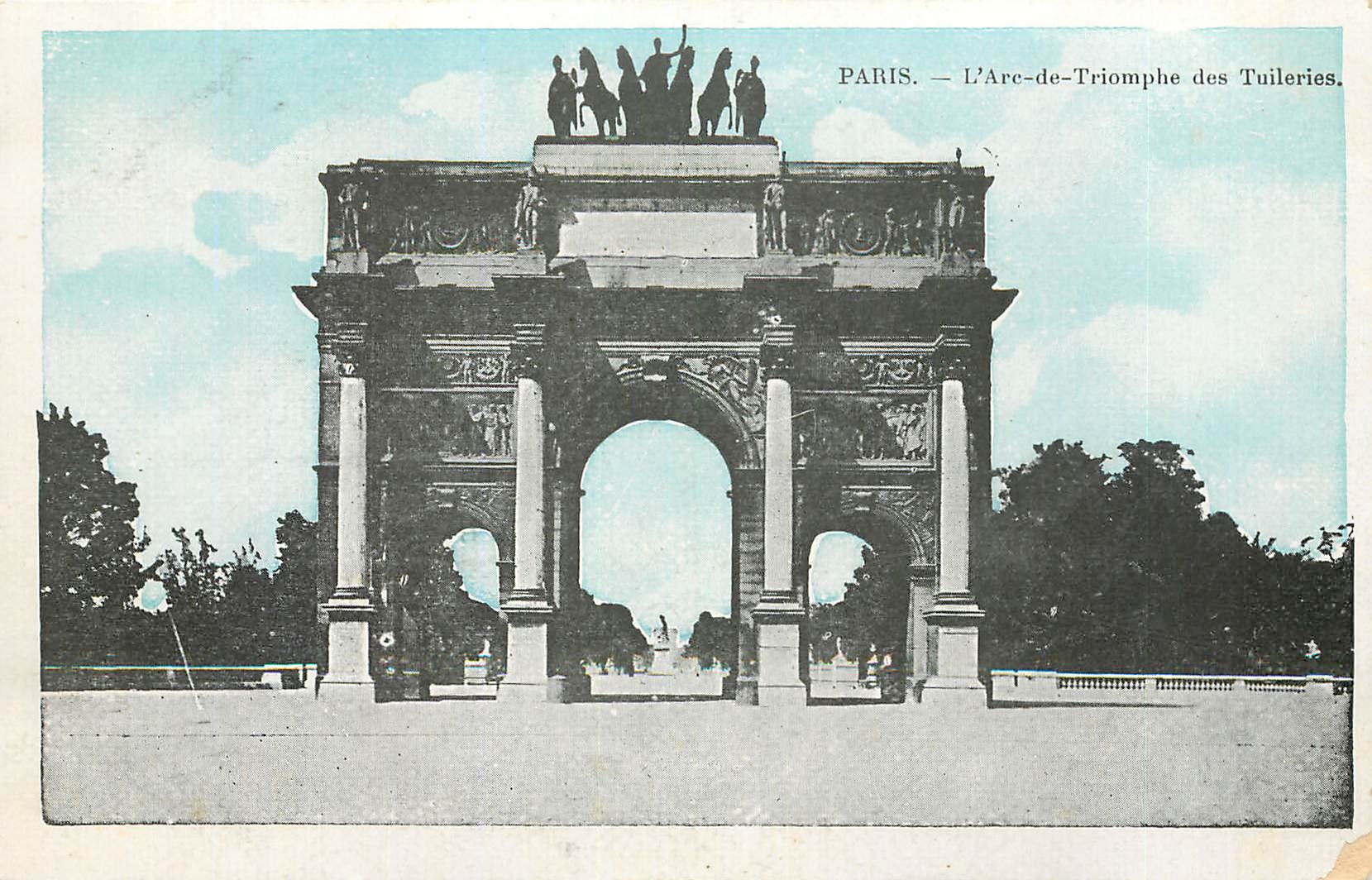 CPA Paris L'Arc de Triomphe des Tuileries 