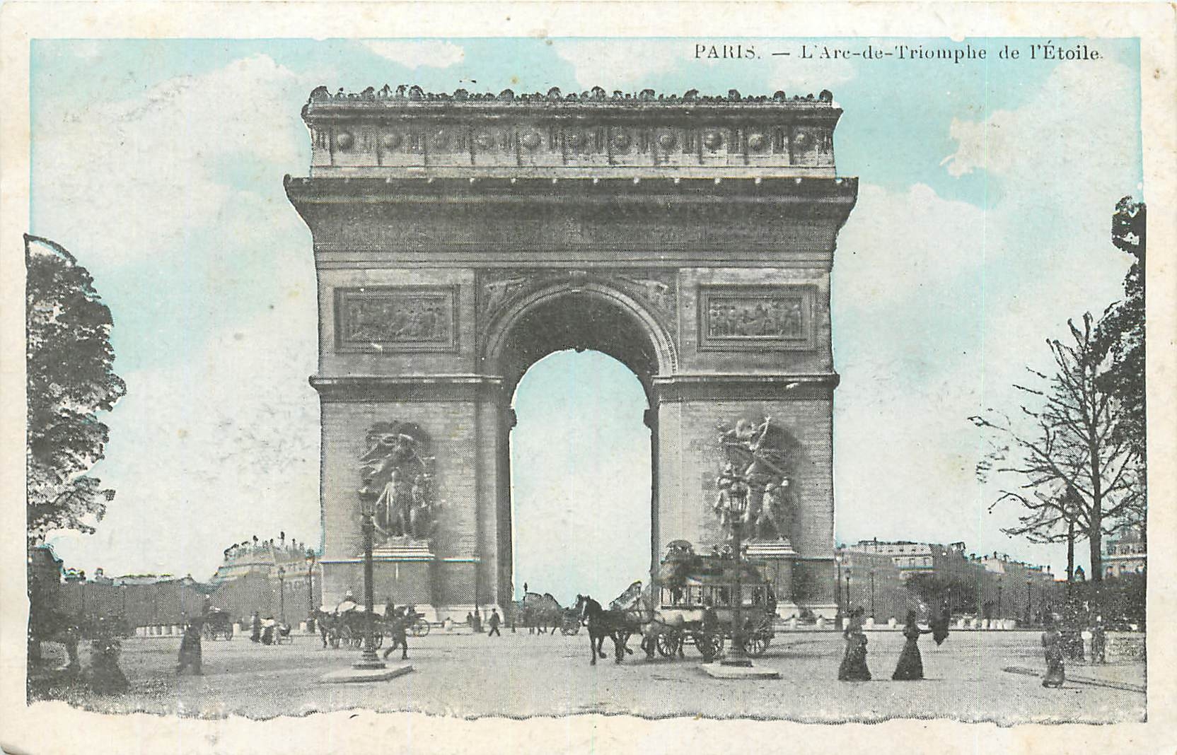 CPA Paris L'Arc de Triomphe de l'Etoile 