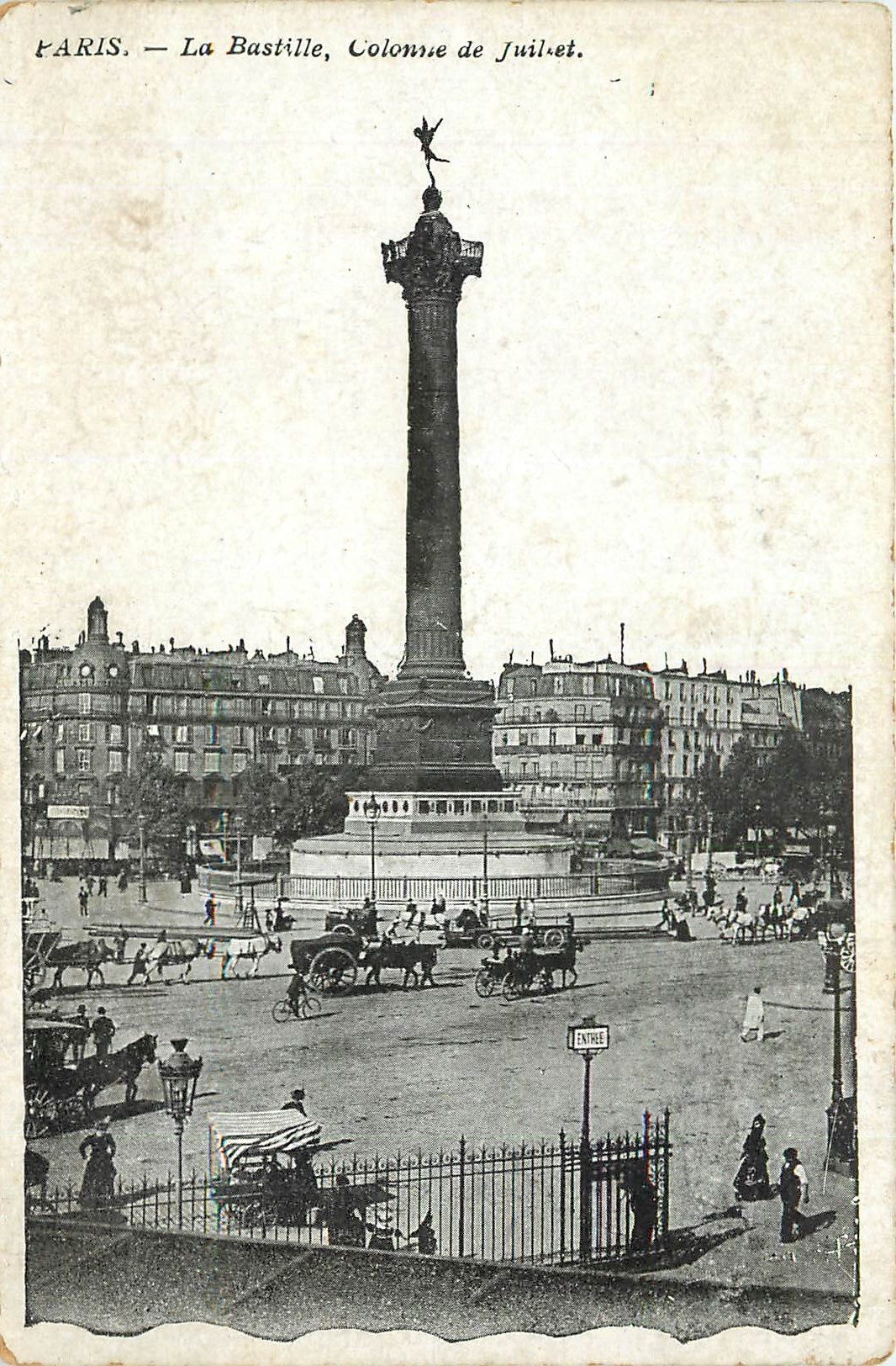 CPA Paris la Bastille Colonne de Juillet 