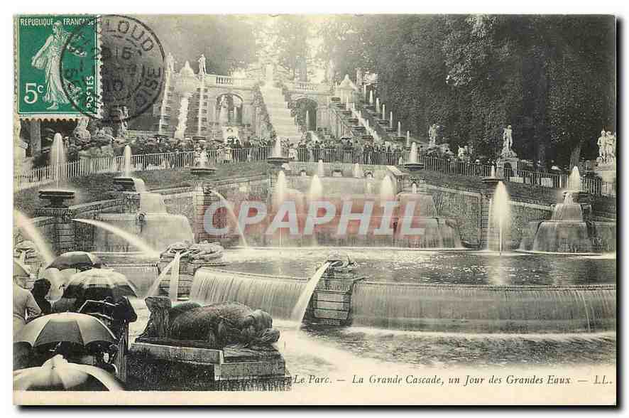 CPA Le Parc La Grande Cascade un Jour des Grandes Eaux 