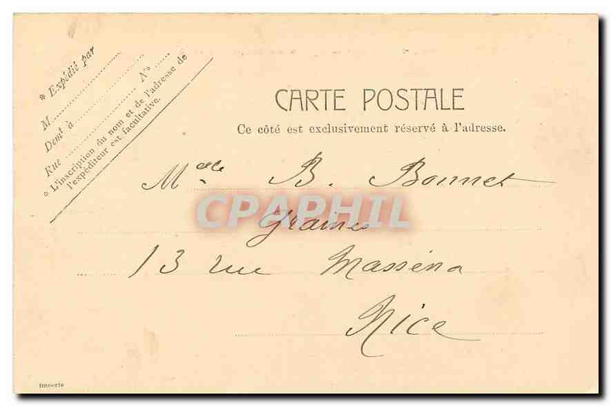 CPA Paris L'Eglise de la Madeleine  — Verso