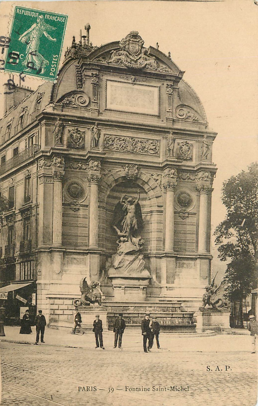 CPA Paris Fontaine Saint Michel 