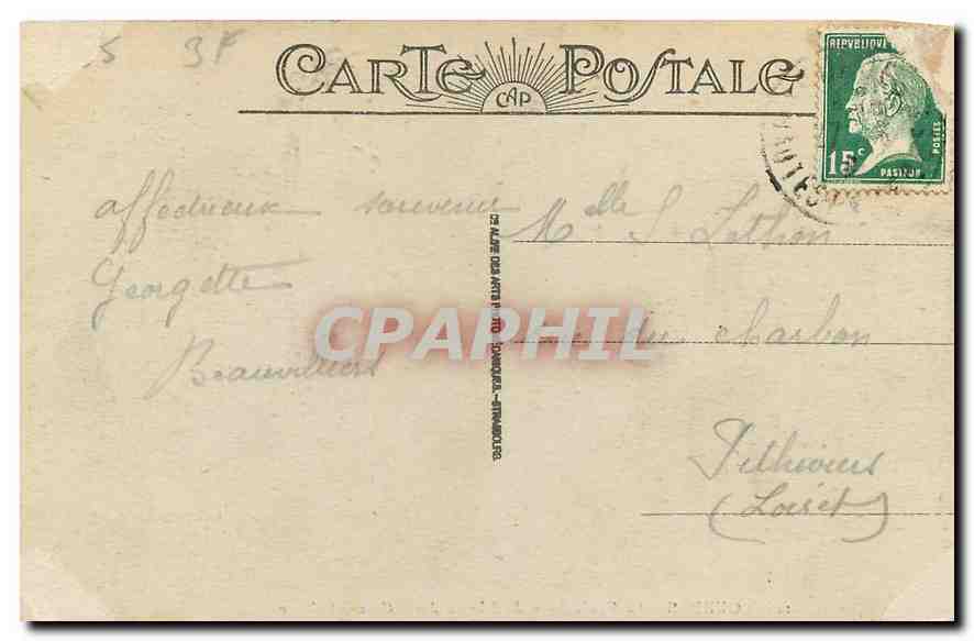 CPA Lourdes Le Funiculaire du Pic du Jer Gare interieure  — Rückseite