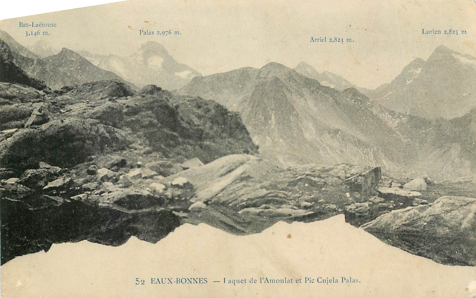 View of the mountains of Eaux-Bonnes — Aqquet de l'Amoulat and Pic Cujela Palas