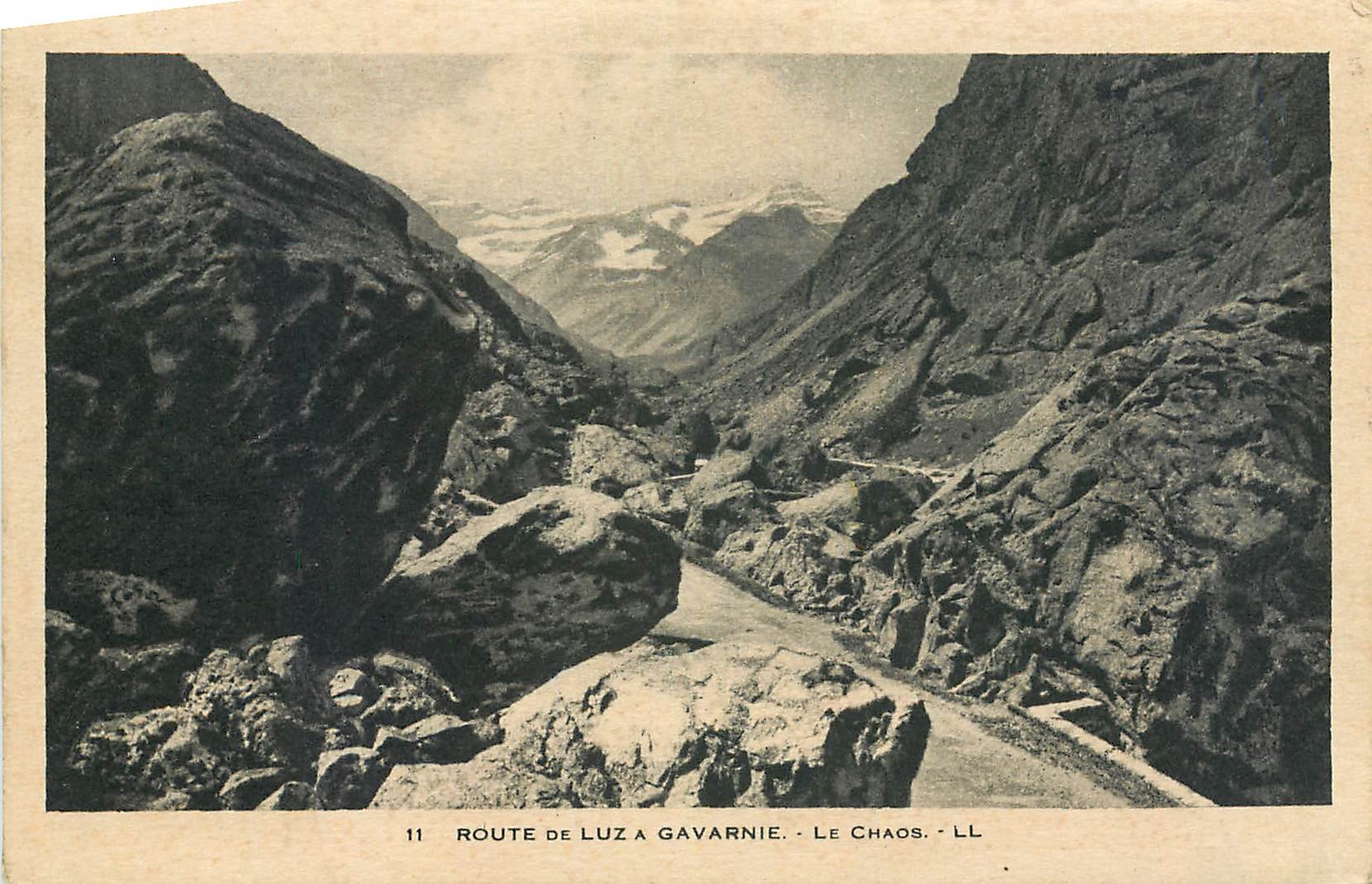 CPA Route de Luz a Gavarnie Le Chaos 