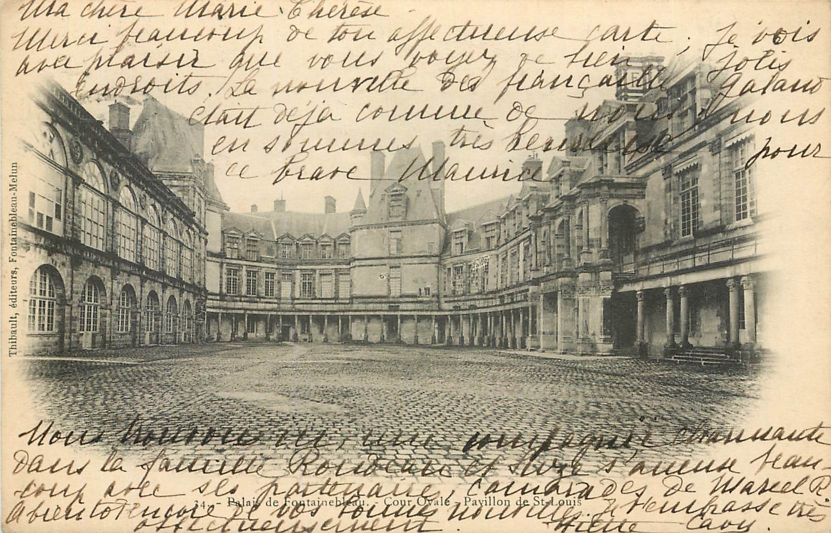 Palazzo di Fontainebleau - Cour Ovale - Pavillon de Saint-Louis — Thibault, editori, Fontainebleau, n°34