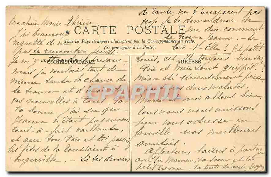 Palast von Fontainebleau — Die Ratshalle — LL. — Nr. 42 — Rückseite