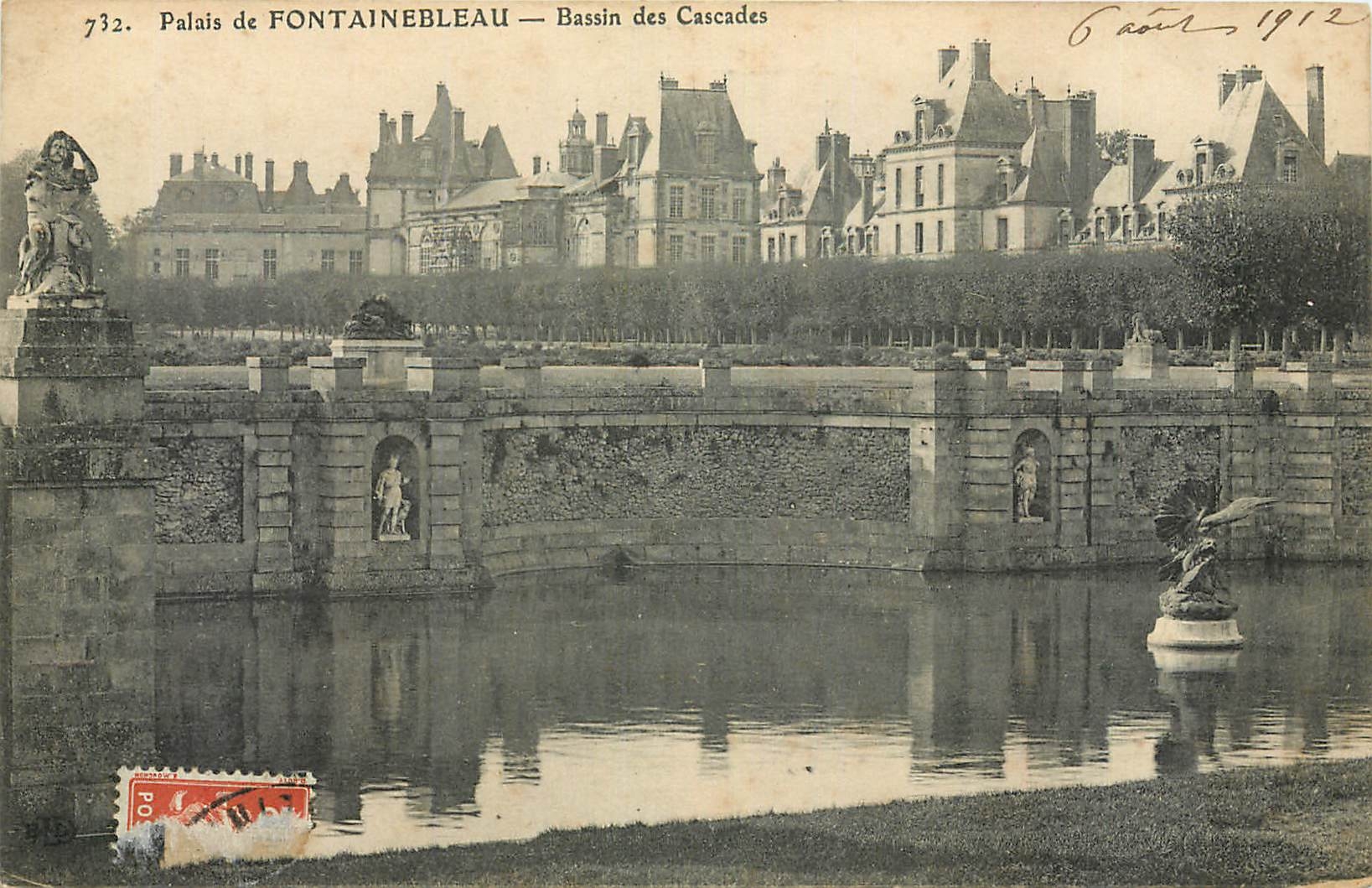 Schloss FONTAINEBLEAU — Bassin der Cascades — anonymer Verlag, Nr. 732