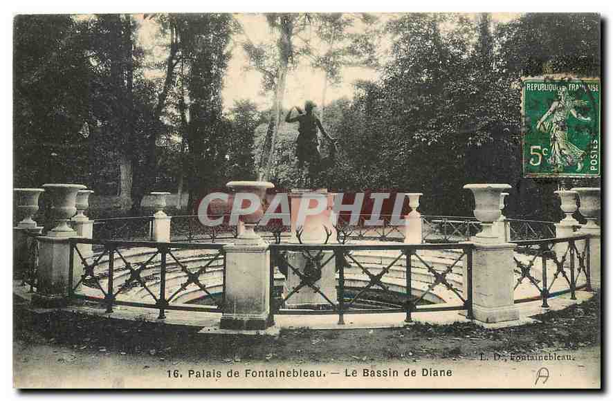 Palast von Fontainebleau — Bassin de Diane — E. D., Fontainebleau