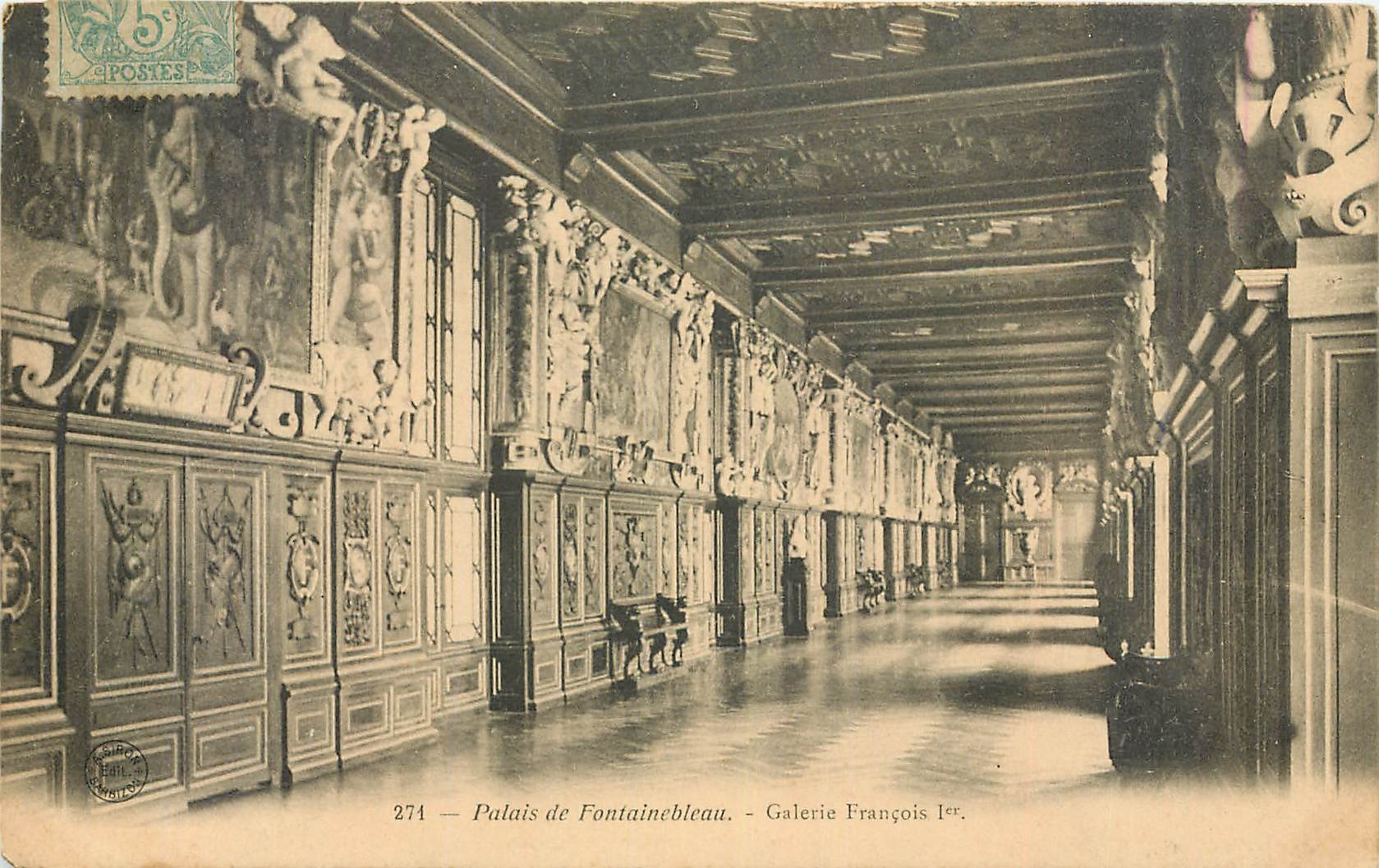 Palast von Fontainebleau — Galerie François I — Verlag Biran, Nr. 274