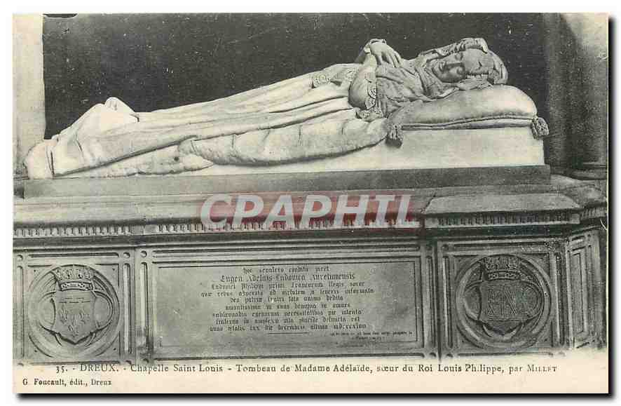 Dreux - Chapelle Saint Louis - Tombeau de Madame Adélaïde, sœur du Roi Louis Philippe, par Mullet