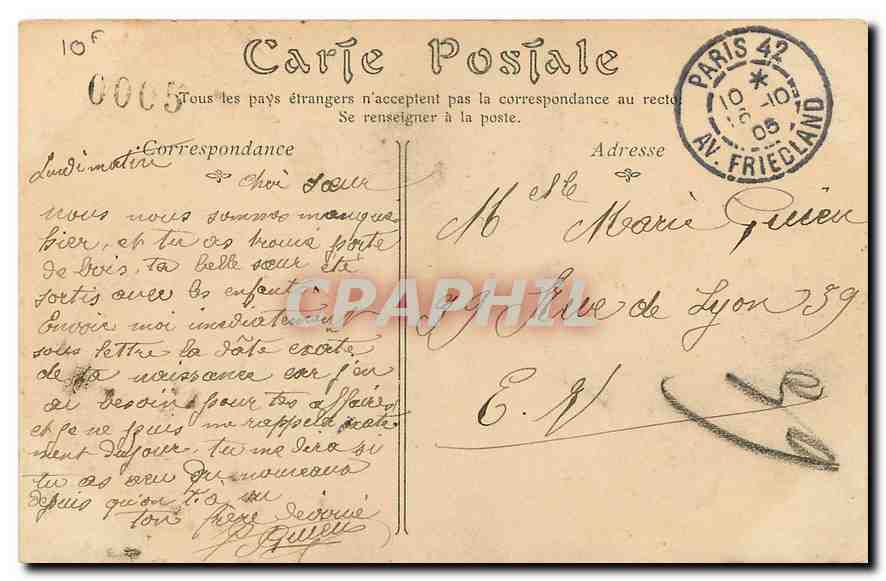 CPA Paris la Seine Notre Dame Bateau Peniche — Rückseite