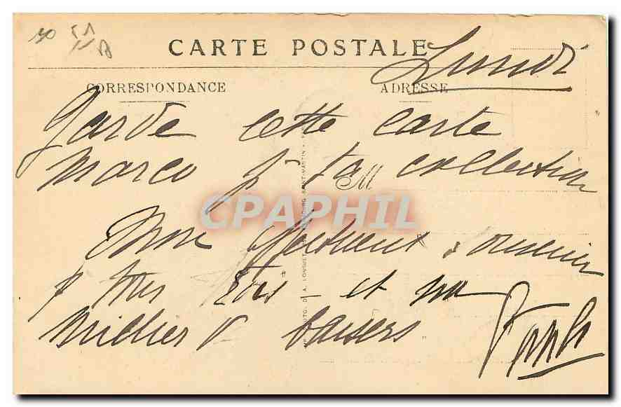 CPA Reims La Cathedrale apres le Bombardement et l'incendie du 19 septembre 1914  — Verso