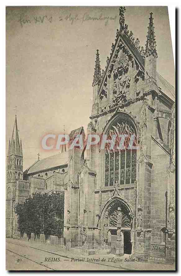Reims — Seitenportal der Kirche Saint-Remi — Antike Ansichtskarte n°40