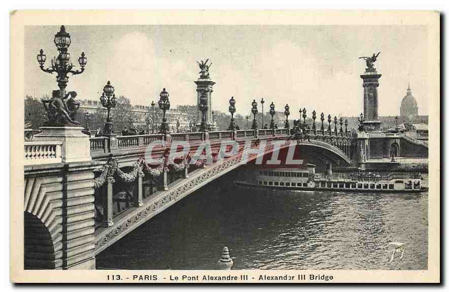 CPA Paris Le Pont Alexandre III 