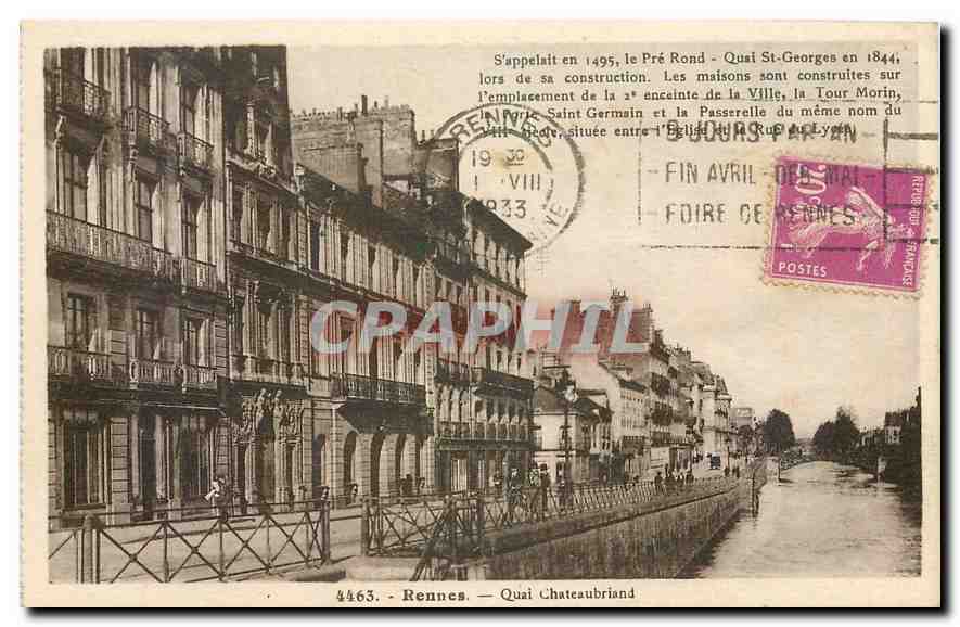 CPA Rennes Quai Chateaubriand 