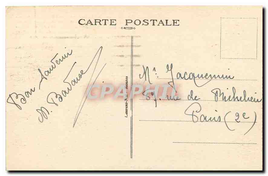 CPA Rennes Quai Chateaubriand  — Rückseite