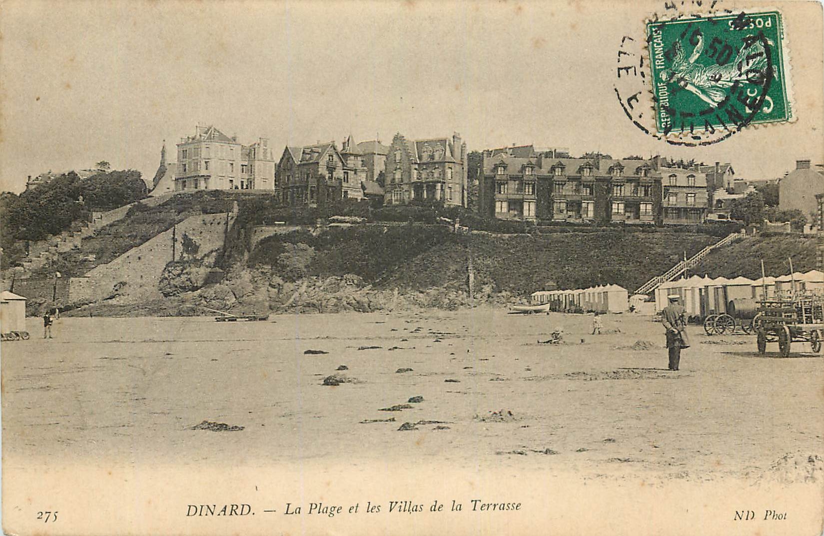 Dinard — La Plage et les Villas de la Terrasse — ND Phot, n°275