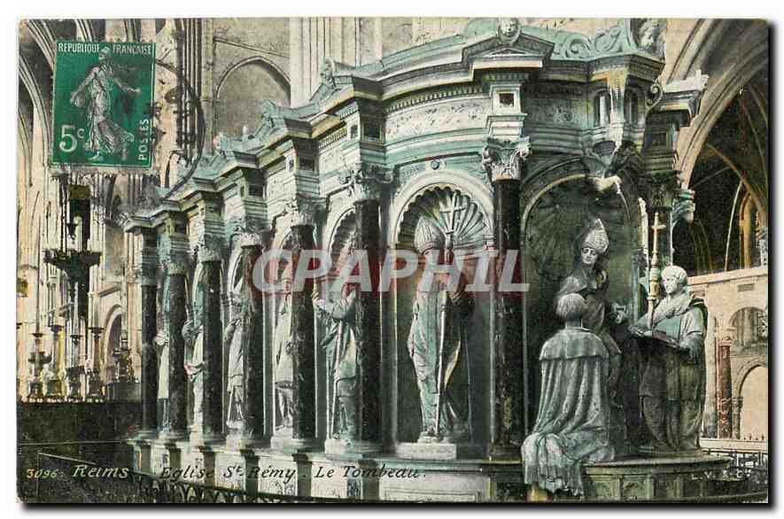CPA Reims Eglise St Remy Le Tombeau 