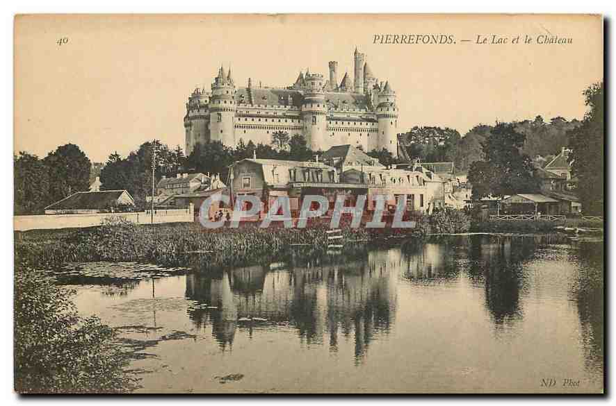 CPA Pierrefonds Le Lac et le Chateau 