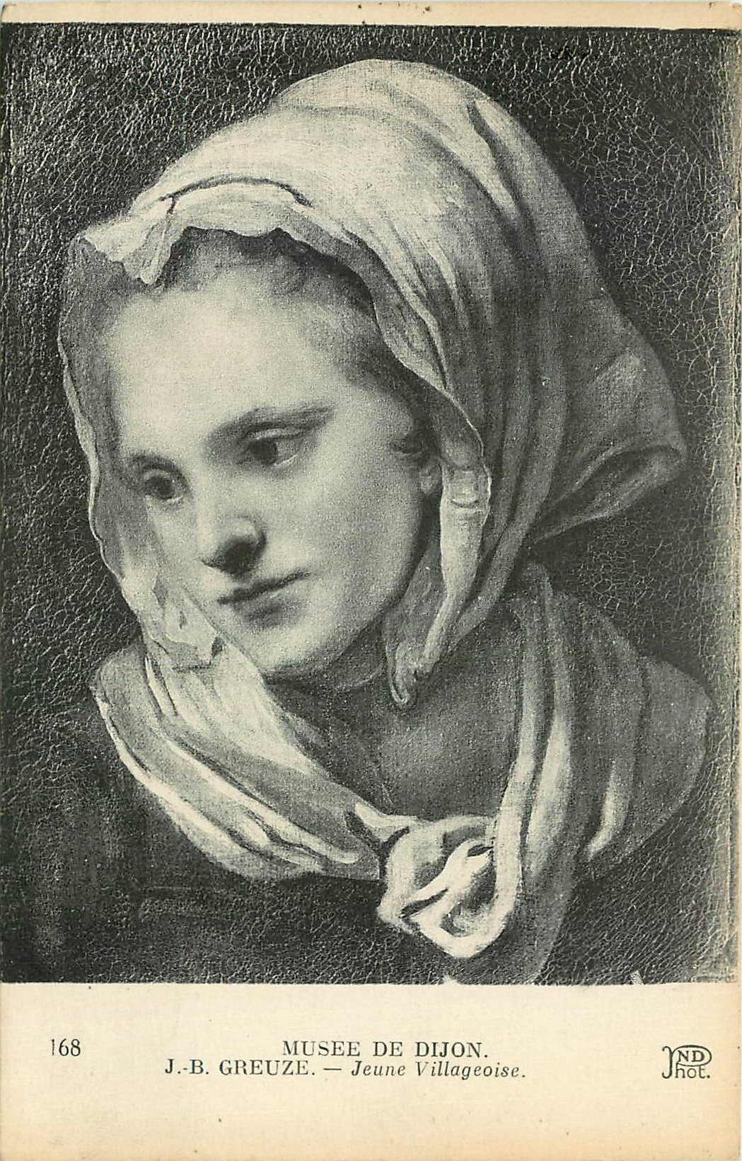 CPA Musee de Dijon J B Greuze Jeune Villageoise 