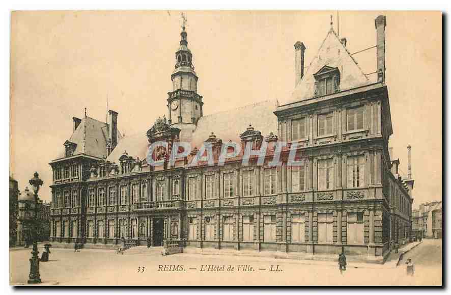 CPA Reims L'Hotel de Ville 