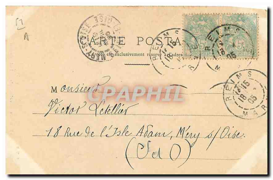 CPA Reims Cathedrale  — Rückseite