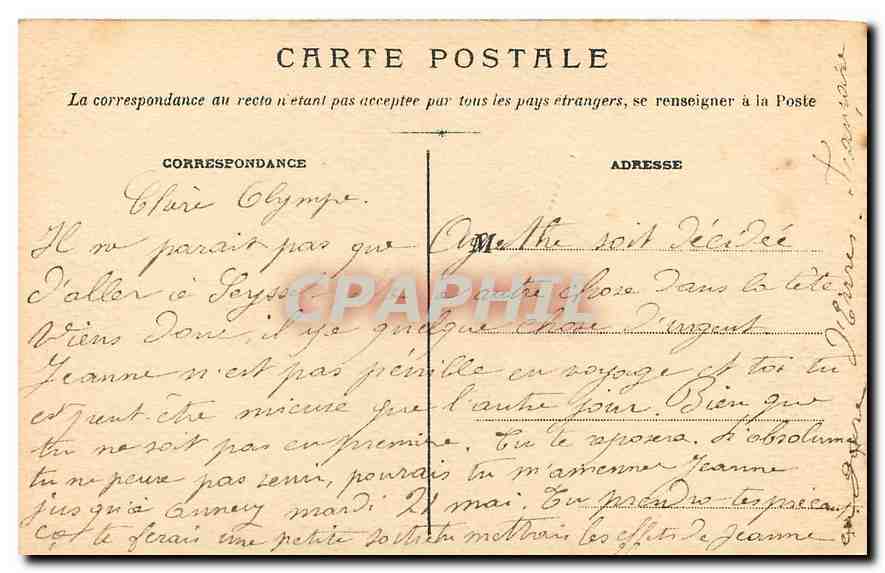 CPA Servoz Haute Savoie Gorges de la Diosaz Un passage difficile  — Rückseite
