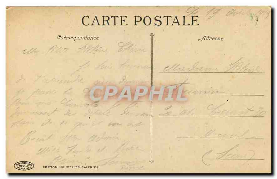 CPA Marseille Le Chateau d'If Bateau — Verso