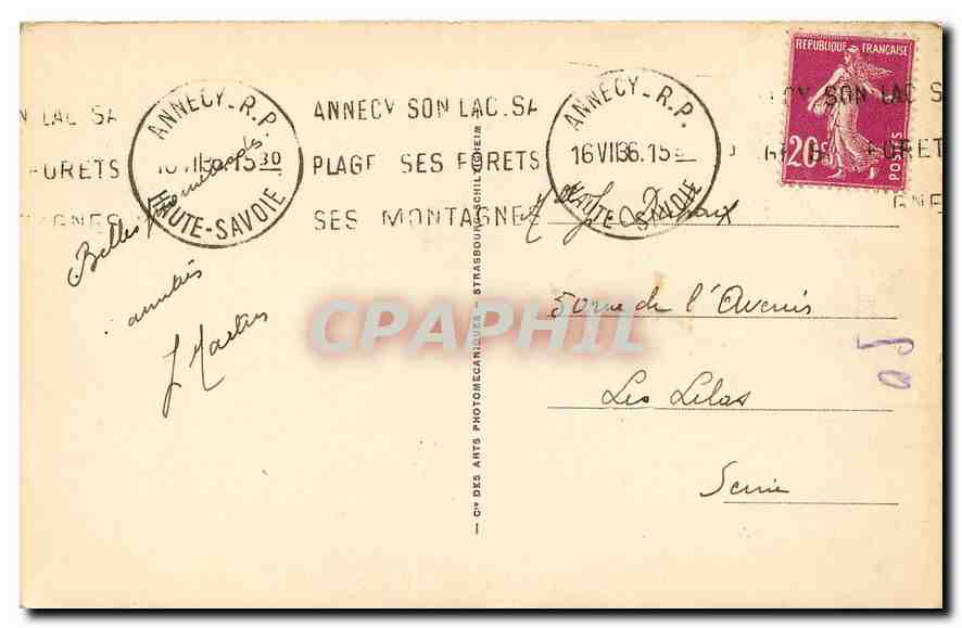 Annecy — Les Vieilles Prisons — LL. — n°43 — Reverso