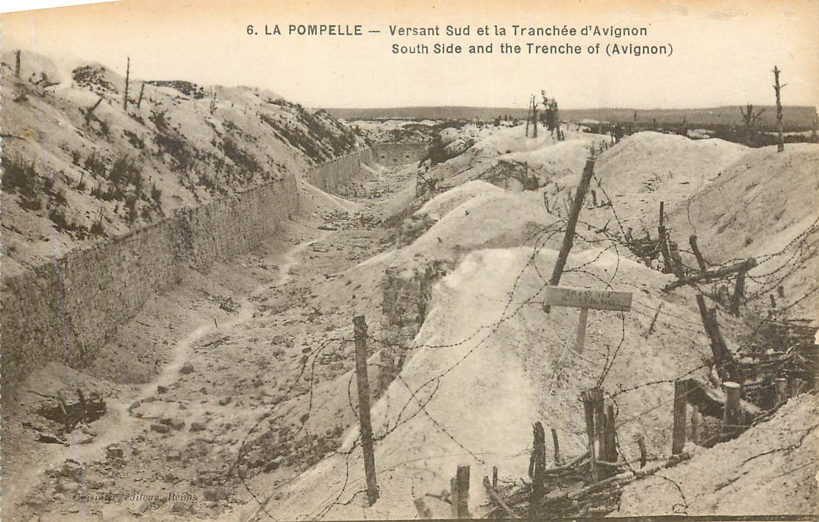 CPA La Pompelle Versant Sud et la Tranchee d'Avignon 
