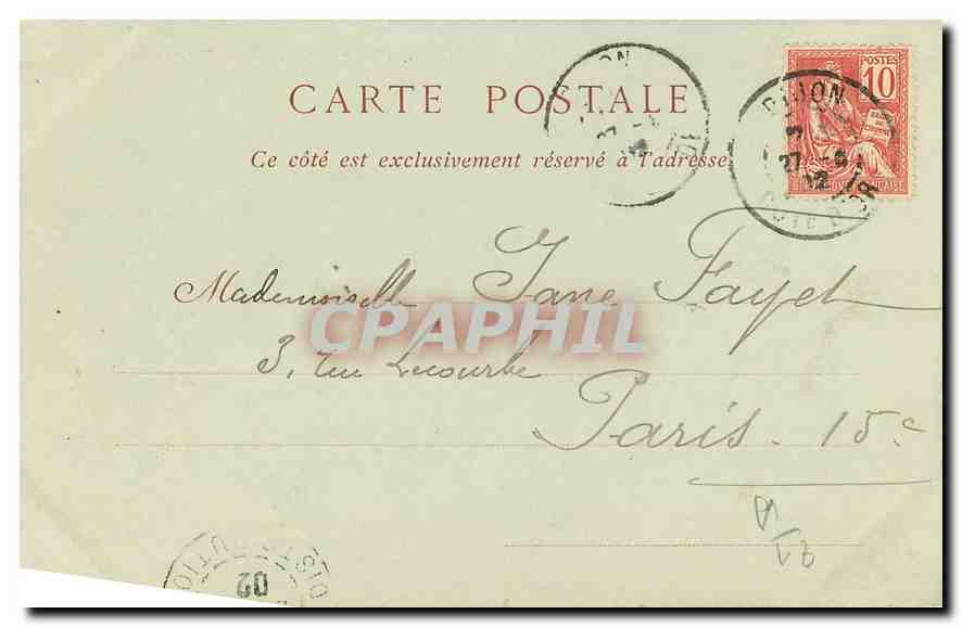 CPA Dijon Portail de l'Eglise Saint Michel  — Verso