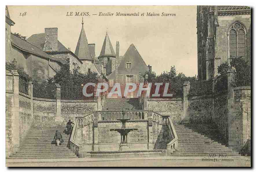 Le Mans — Escalier Monumental et Maison Scarron — Édition F.L. Jominaux