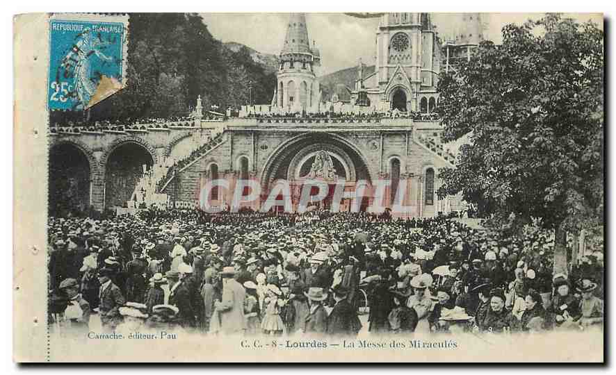 CPA Lourdes La Messe des Miracules 