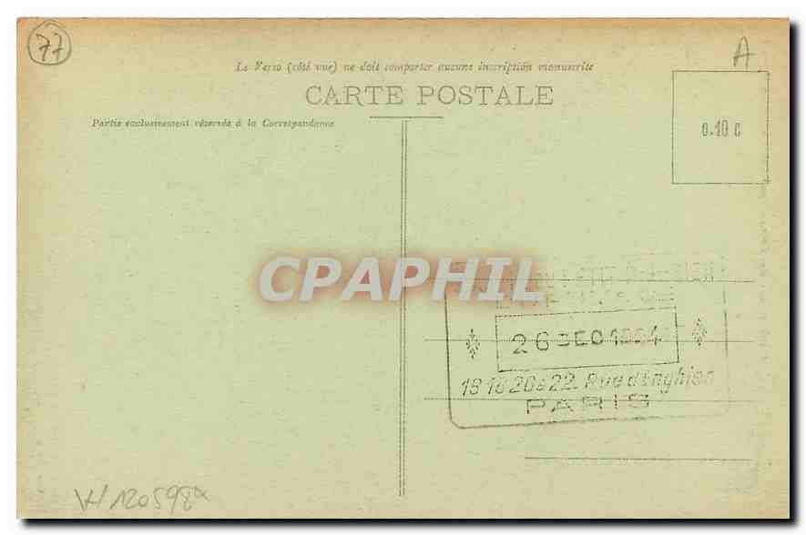 CPA Chateau Landon Saint Andre Ancien Prieure  — Back