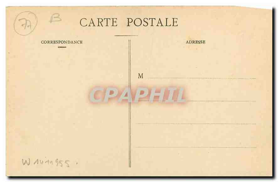 CPA Chateau Landon Rue de Montargis et l'Eglise  — Back