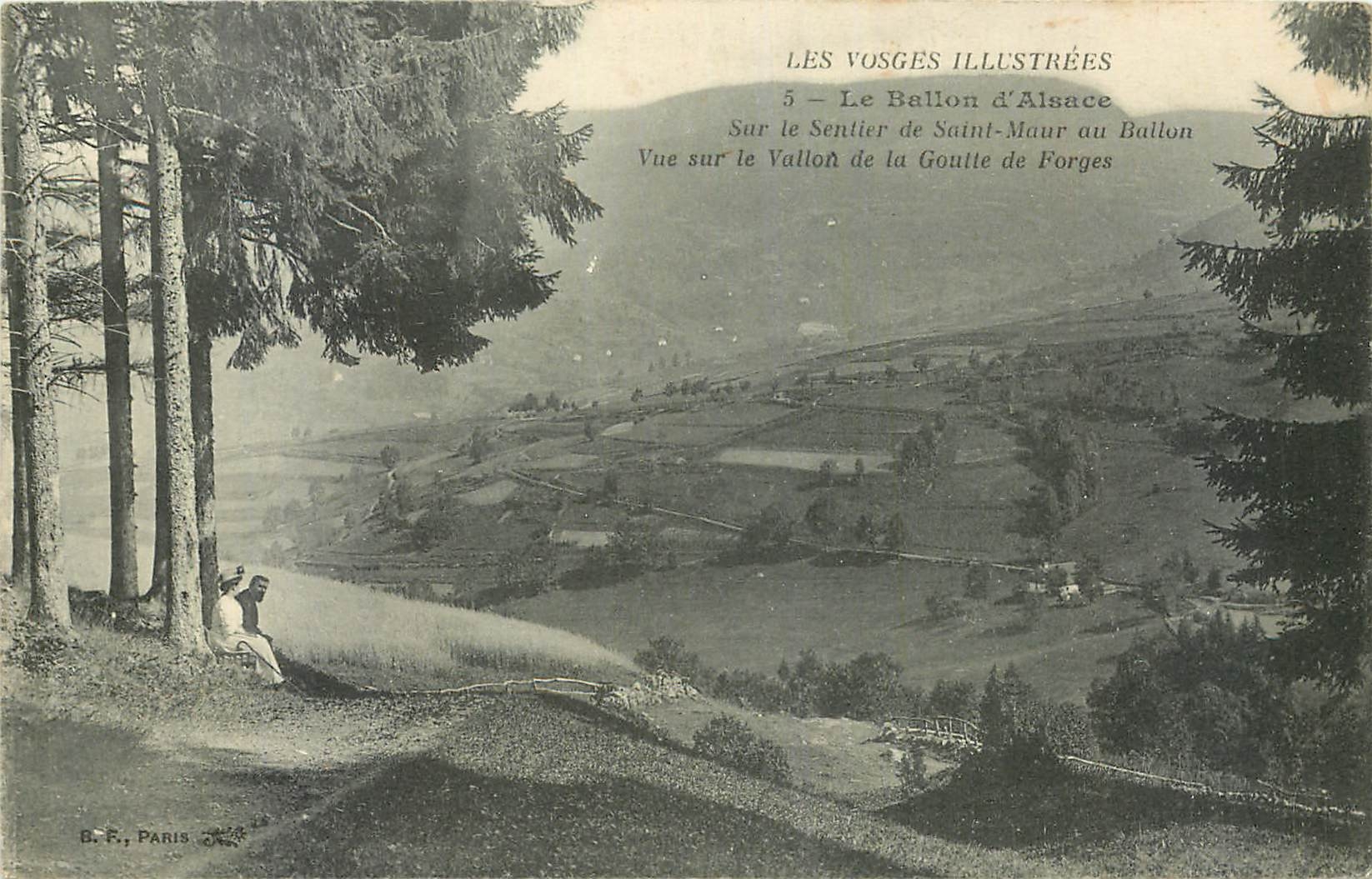 CPA Le Ballon d'Alsace Sur le sentier de Saint Maur au ballon Vue sur le vallon de la goutte de Forg