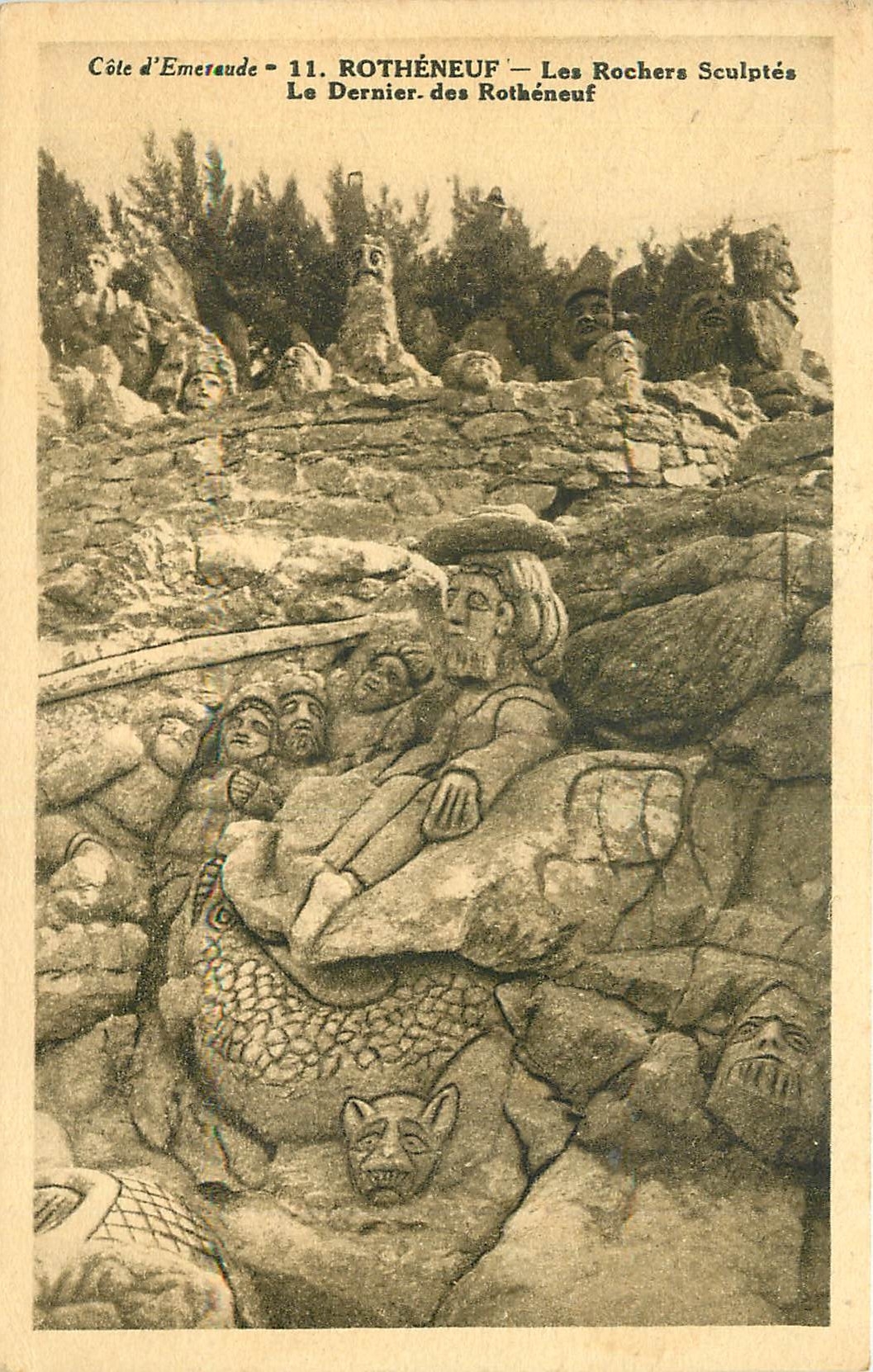 Côte d'Émeraude - 11. ROTHÉNEUF — Les Rochers Sculptés — Le Dernier des Rothéneuf
