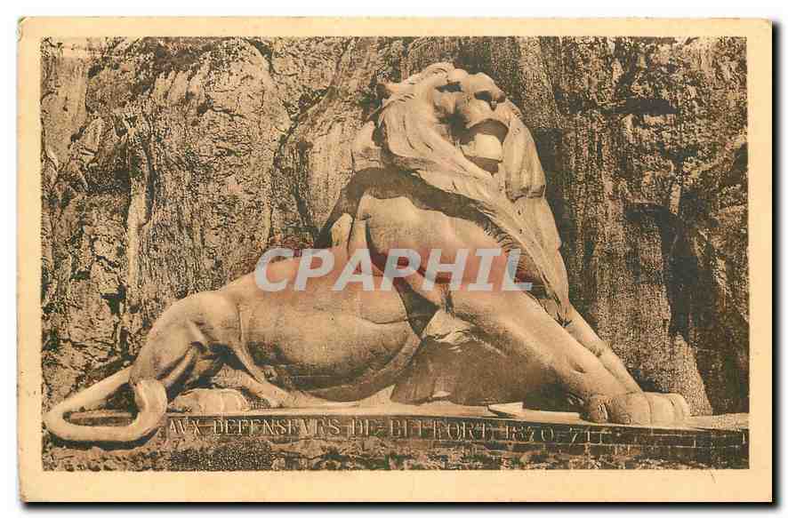 CPA Belfort le Lion Symbole de la Resistance Heroique de Belfort 