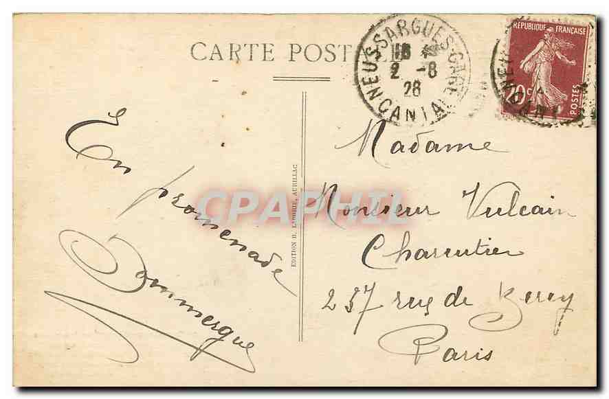 Le Cantal pittoresque — Passage dangereux sur la Route de Pierrefort à Laussac — Éditions de la Belle Artillag — Reverso