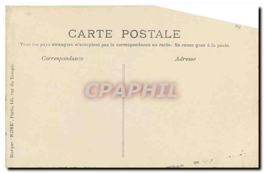 Fontainebleau (Castle) - The Small Louis XV Salon - Publisher ROSE, no. 12 — Back