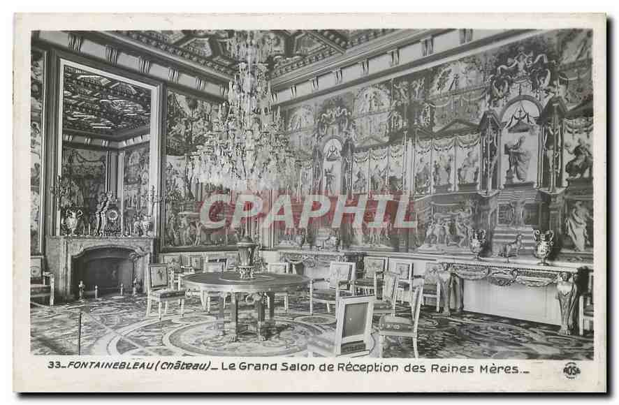 Fontainebleau (Schloss) — Der Große Empfangssaal der Königinmütter — Mark 'ROSE', Paris
